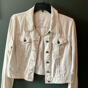 White denim Nordstrom Leith jacket
